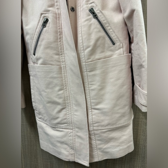 Boden Women’s Cotton Blend Coat Jacket Hooded US Size 2 Light Pink - Picture 4 of 8